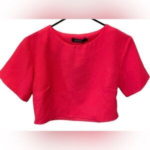 Missquided Barbie pink crop top Medium NWT